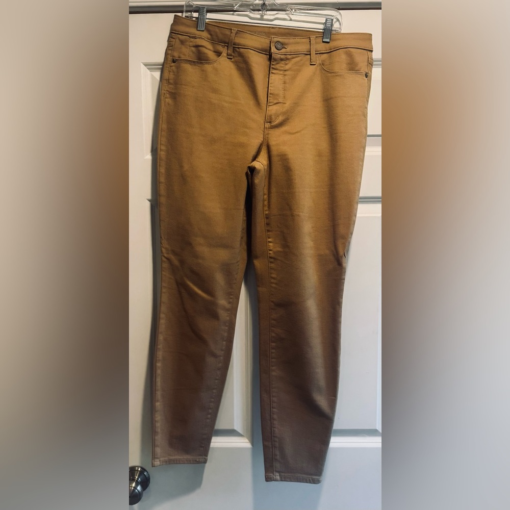 Talbots Flawless High Waisted Jegging Ankle Tan Jeans